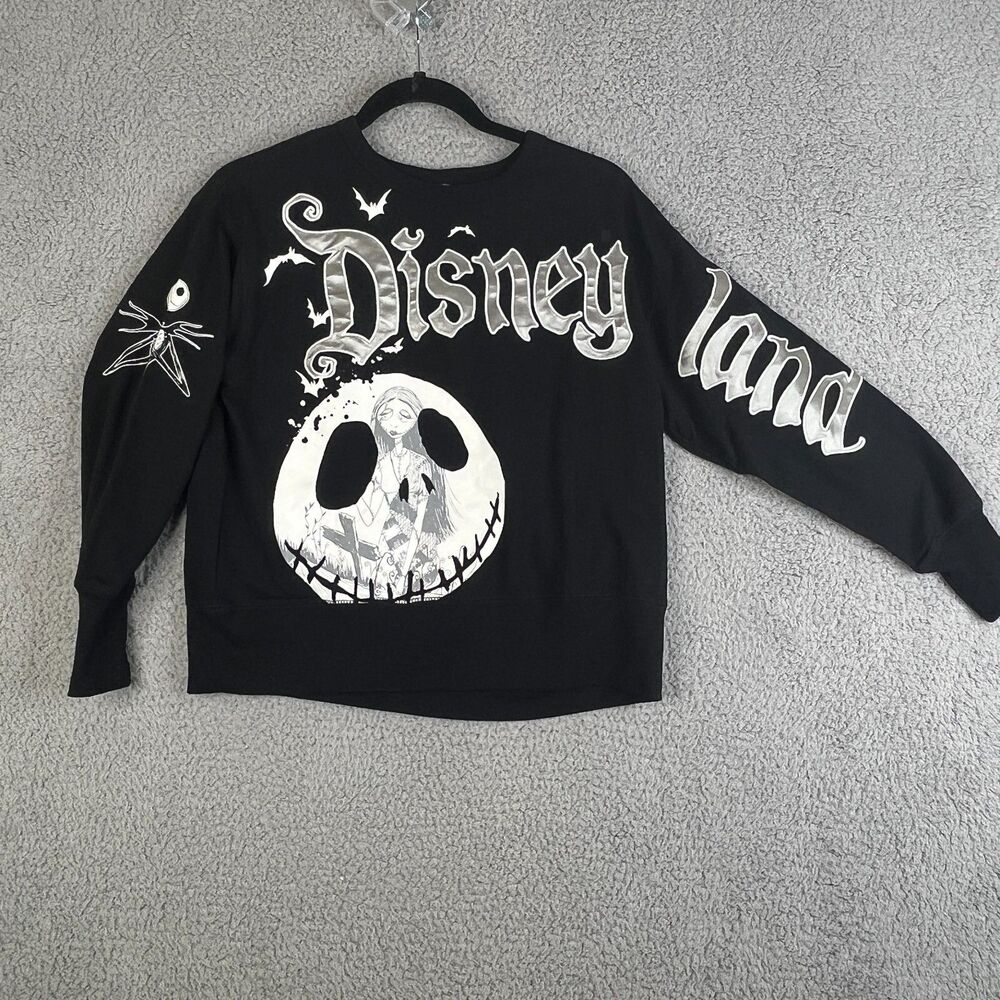 JACK SKELLINGTON Nightmare Before XMas Sweatshirt Women XS Crop Glow In The Dark